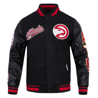 Jacket Nba Atlanta Hawks Script Tail Men'S Rib Wool Varsity