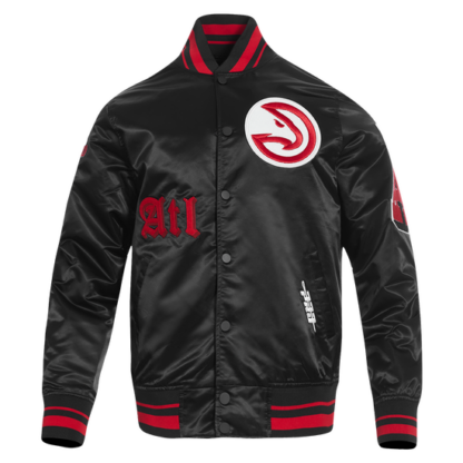 Jacket Nba Atlanta Hawks Old English Men'S Rib Satin