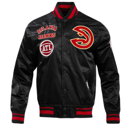 Jacket Nba Atlanta Hawks Retro Classic Men'S Rib Satin