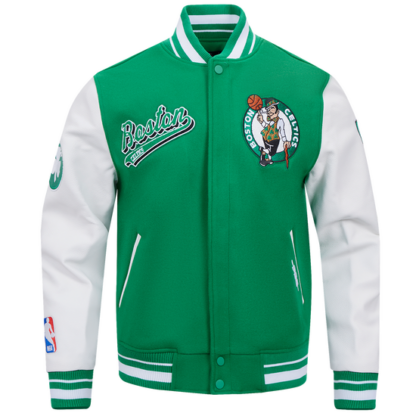 Jacket Nba Boston Celtics Script Tail Men'S Wool Varsity