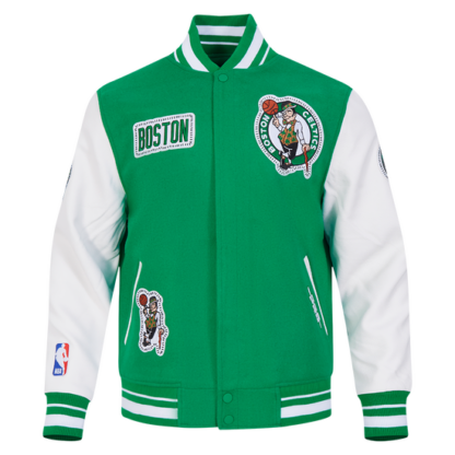 Jacket Nba Boston Celtics Diy Pick Stitch Men'S Wool Varsity