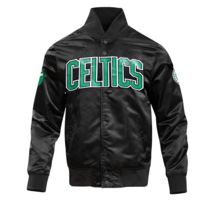 Jacket Nba Boston Celtics Team Big Logo Men'S Satin