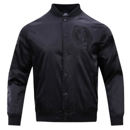 Jacket Nba Boston Celtics Triple Black Men'S Satin