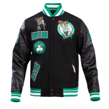 Jacket Nba Boston Celtics Retro Classic Men'S Wool Varsity