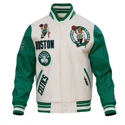 Jacket Nba Boston Celtics Retro Classic Men'S Wool Varsity