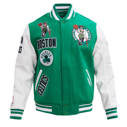 Jacket Nba Boston Celtics Retro Classic Men'S Wool Varsity