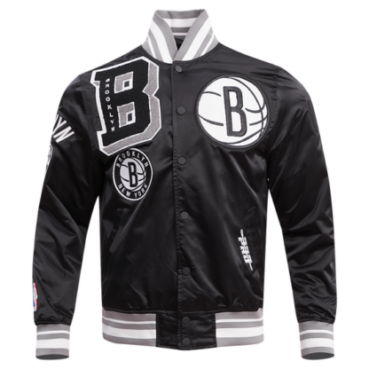 Jacket Nba Brooklyn Nets Mashup Men'S Rib Satin