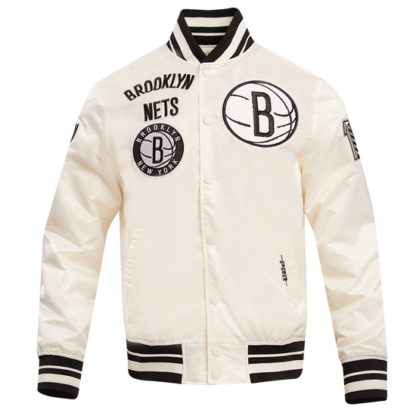 Jacket Nba Brooklyn Nets Retro Classic Men'S Rib Satin