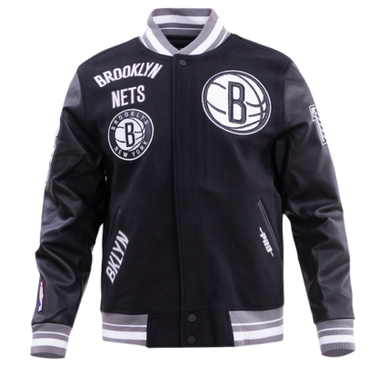 Jacket Nba Brooklyn Nets Retro Classic Men'S Wool Varsity