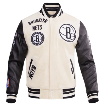 Jacket Nba Brooklyn Nets Retro Classic Men'S Wool Varsity