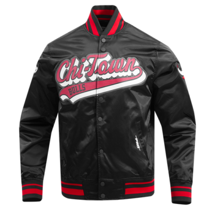 Jacket Nba Chicago Bulls Script Tail Men'S Satin