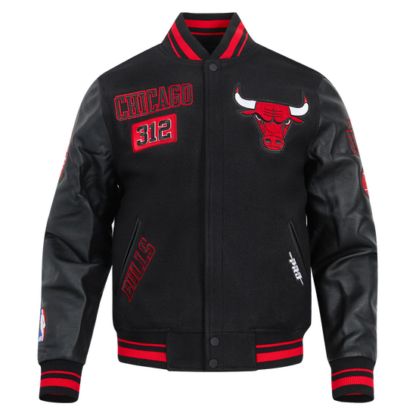 Jacket Nba Chicago Bulls Area Code Men'S Rib Wool Varsity