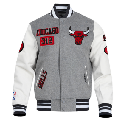 Jacket Nba Chicago Bulls Area Code Men'S Rib Wool Varsity