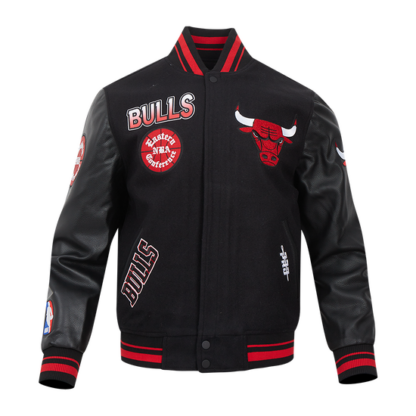 Jacket Nba Chicago Bulls Turn It Up Men'S Rib Wool Varsity