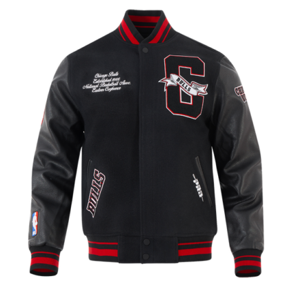 Jacket Nba Chicago Bulls Team Pennants Men'S Wool Varsity