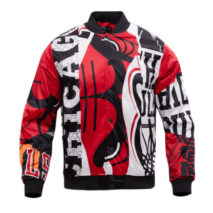 Jacket Nba Chicago Bulls Mashup Men'S Satin