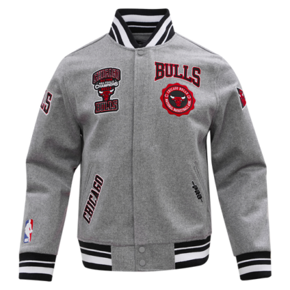 Jacket Nba Chicago Bulls Crest Emblem Men'S Wool Varsity