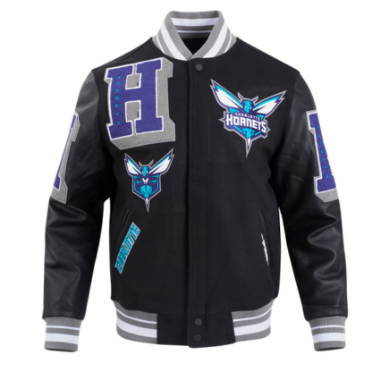 Jacket Nba Charlotte Hornets Mashup Men'S Rib Wool Varsity