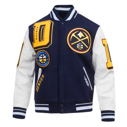 Jacket Nba Denver Nuggets Mashup Men'S Rib Wool Varsity