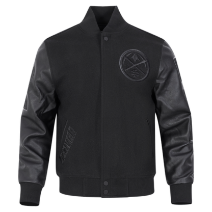 Jacket Nba Denver Nugget Triple Black Wool Men'S Varsity