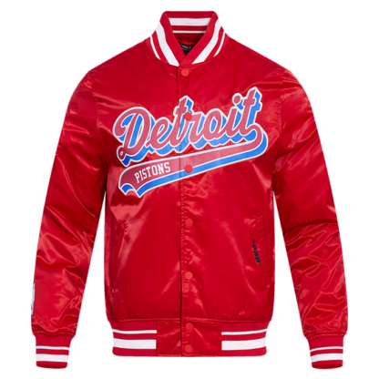 Jacket Nba Detroit Pistons Script Tail Men'S Satin