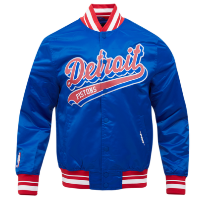 Jacket Nba Detroit Pistons Script Tail Men'S Satin