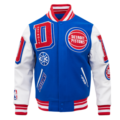 Jacket Nba Detroit Pistons Mashup Men'S Rib Wool Varsity