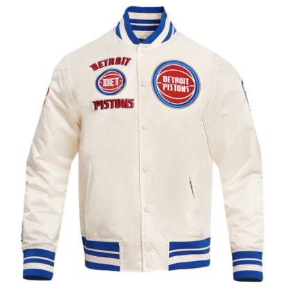 Jacket Nba Detroit Pistons Retro Classic Men'S Rib Satin