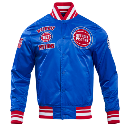 Jacket Nba Detroit Pistons Retro Classic Men'S Rib Satin