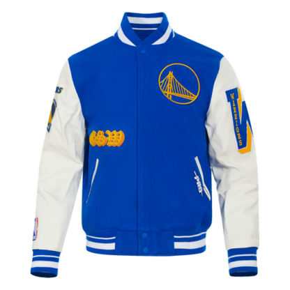 Jacket Nba Golden State Warriors Old English Wool Varsity