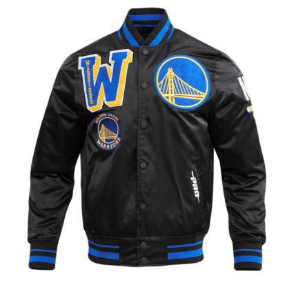 Jacket Nba Golden State Warriors Mashup Men'S Rib Satin