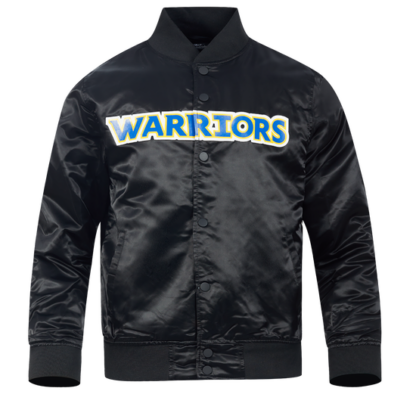 Jacket Nba Golden State Warriors Team Big Logo Men'S Satin