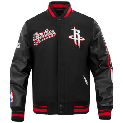 Jacket Nba Houston Rockets Script Tail Men'S Wool Varsity