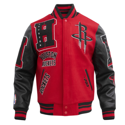 Jacket Nba Houston Rockets Mashup Men'S Rib Wool Varsity