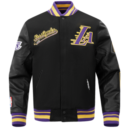 Jacket Nba Los Angeles Lakers Script Tail Men'S Wool Varsity