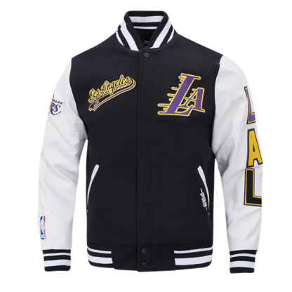 Jacket Nba Los Angeles Lakers Script Tail Men'S Wool Varsity