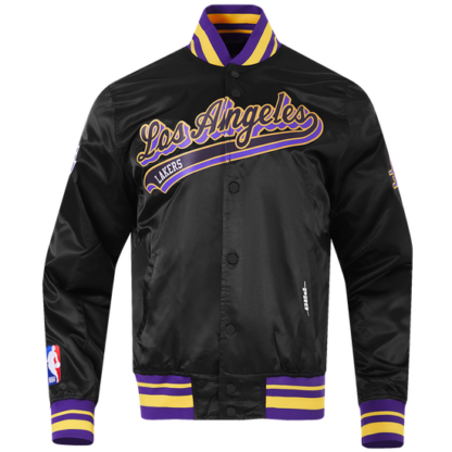 Jacket Nba Los Angeles Lakers Script Tail Men'S Satin