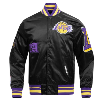 Jacket Nba Los Angeles Lakers Old English Men'S Logo Satin