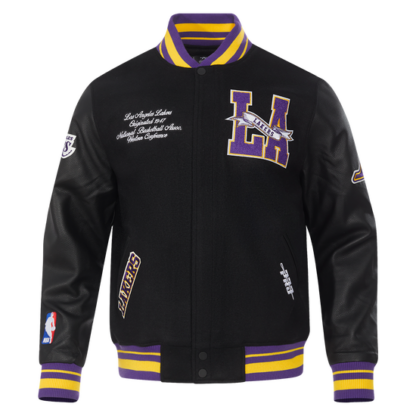 Jacket Nba Los Angeles Lakers Team Pennants Men Wool Varsity