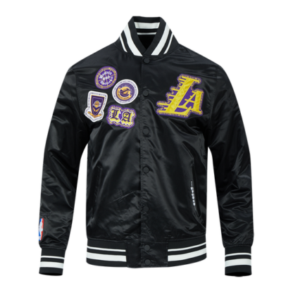 Jacket Nba Los Angeles Lakers Diy Pick Stitch Men'S Satin