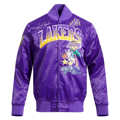 Jacket Nba Los Angeles Lakers Gradient Logo Men'S Satin