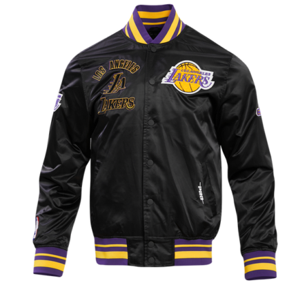 Jacket Nba Los Angeles Lakers Retro Classic Men'S Rib Satin