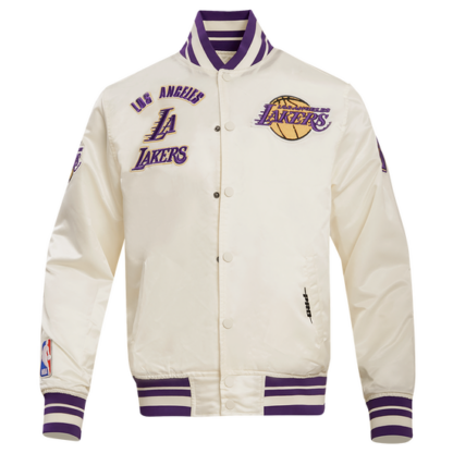 Jacket Nba Los Angeles Lakers Retro Classic Men'S Rib Satin