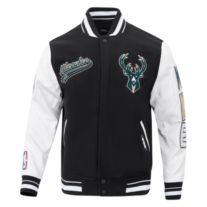 Jacket Nba Milwaukee Bucks Script Tail Men'S Wool Varsity