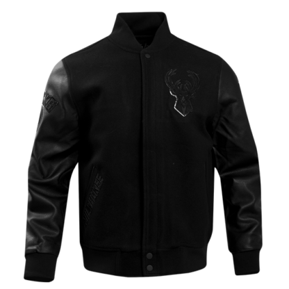 Jacket Nba Milwaukee Bucks Triple Black Pro Men'S Varsity