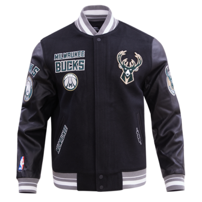 Jacket Nba Milwaukee Bucks Retro Classic Men'S Wool Varsity