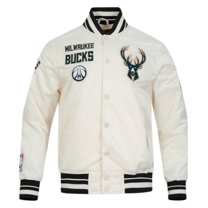 Jacket Nba Milwaukee Bucks Retro Classic Men'S Rib Satin