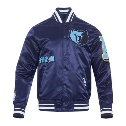 Jacket Nba Memphis Grizzlies Old English Men'S Rib Satin