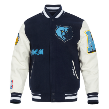 Jacket Nba Memphis Grizzlies Old English Men'S Wool Varsity