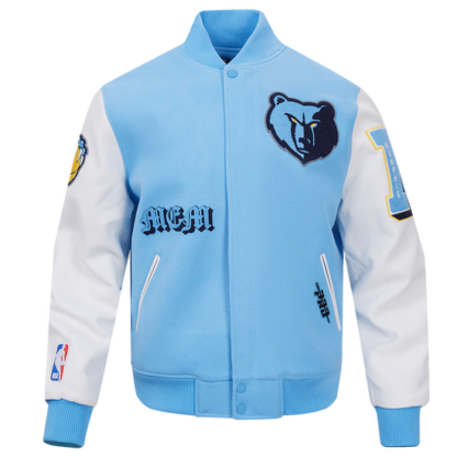 Jacket Nba Memphis Grizzlies Old English Men'S Wool Varsity